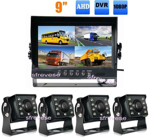 car rear view cameras& parking sensors 9" ahd ips 4ch quad split dvr monitor + 4x 1080p 4pin ir reverse backup camera kit for rv bus tr
car rear view cameras& parking sensors 9" ahd ips 4ch quad split dvr monitor + 4x 1080p 4pin ir reverse backup camera kit for rv bus tr