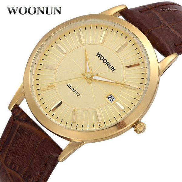 men's ultra thin watches woonun mens gold waterproof date quartz business bracelet wristwatches, Slivery;brown
men's ultra thin watches woonun mens gold waterproof date quartz business bracelet wristwatches, Slivery;brown