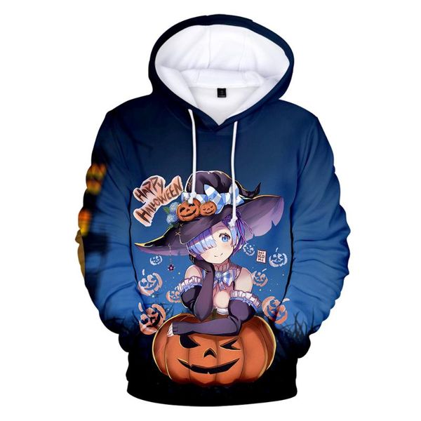 men's hoodies & sweatshirts happy halloween men/women all hallows' day terror horrifying hoodie mens cap hooded boy/girls coats, Black