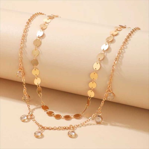 chains shiny crystal stone tassel choker neckalce for women gold metal round sequin double necklace party jewelry accessories wholesale, Silver
chains shiny crystal stone tassel choker neckalce for women gold metal round sequin double necklace party jewelry accessories wholesale, Silver