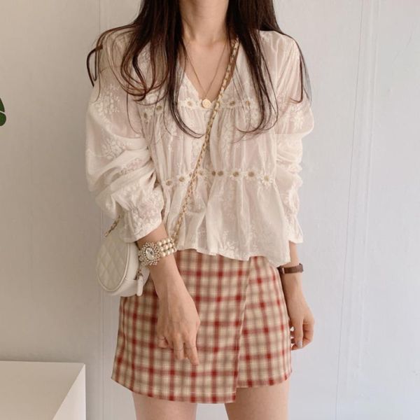 women's blouses & shirts vintage 2021 fashion women blouse womens korean style summer clothing long sleeve chemise femme wpy2720, White
women's blouses & shirts vintage 2021 fashion women blouse womens korean style summer clothing long sleeve chemise femme wpy2720, White