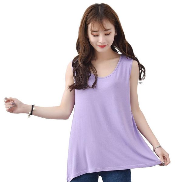women's tanks camis summer women thin section high elastic vest modal hem plus fat increase front u-neck camisole bottoming shirt tees, White
women's tanks camis summer women thin section high elastic vest modal hem plus fat increase front u-neck camisole bottoming shirt tees, White