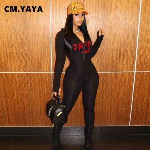 cm.yaya letter print zipper up moto biker style long sleeve bodycon elastic jumpsuit women club party overall romper, Black;white
cm.yaya letter print zipper up moto biker style long sleeve bodycon elastic jumpsuit women club party overall romper, Black;white