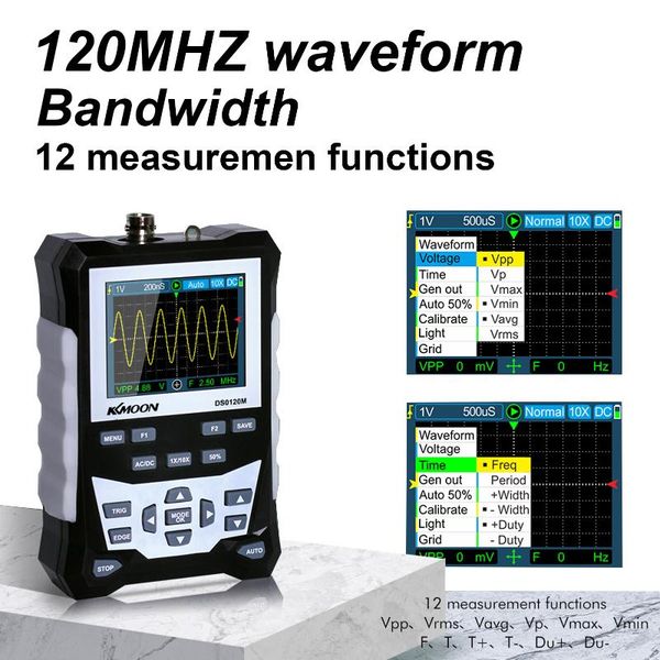 digital oscilloscope 120mhz bandwidth 500msa/s sampling rate with backlight waveform storage 320x240 hd oscilloscopes
digital oscilloscope 120mhz bandwidth 500msa/s sampling rate with backlight waveform storage 320x240 hd oscilloscopes