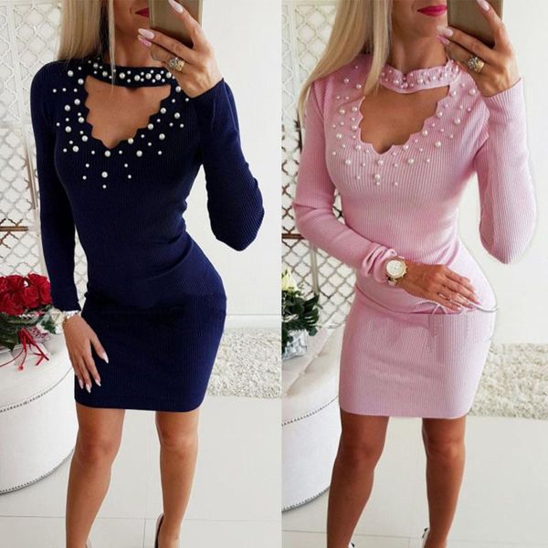 casual dresses 2021 bluck pink v neck long sleeve beading hollow out knitting mini dress party club women boycon, Black;gray
casual dresses 2021 bluck pink v neck long sleeve beading hollow out knitting mini dress party club women boycon, Black;gray