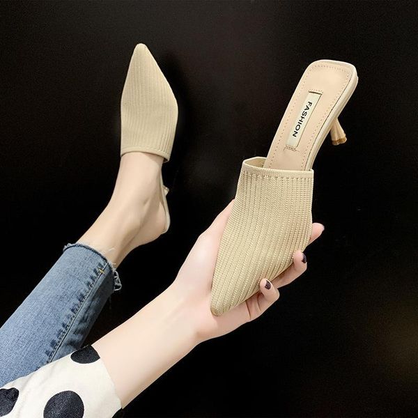 slippers pointed toe shoes casual slides low slipers women heeled mules luxury high cover stretch fabric basic rome fashion b5r5, Black
slippers pointed toe shoes casual slides low slipers women heeled mules luxury high cover stretch fabric basic rome fashion b5r5, Black