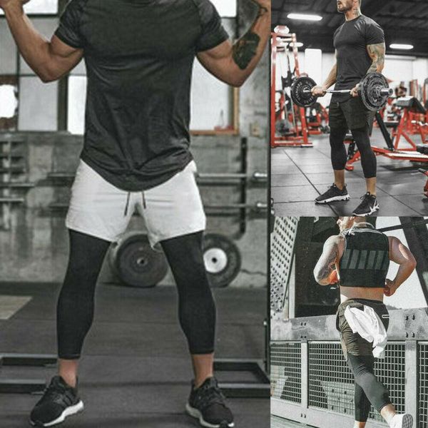 men's pants 2pcs men leggings gym compression fitted pockets sweatpants elastic skinny joggers track man running, Black
men's pants 2pcs men leggings gym compression fitted pockets sweatpants elastic skinny joggers track man running, Black