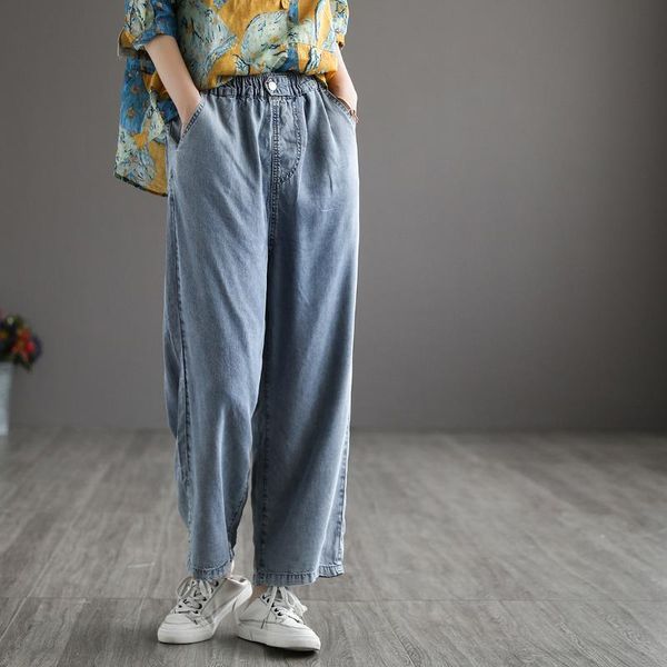 women's jeans women summer loose casual elastic waist denim trousers 2021 ladies concise vintage pants, Blue
women's jeans women summer loose casual elastic waist denim trousers 2021 ladies concise vintage pants, Blue