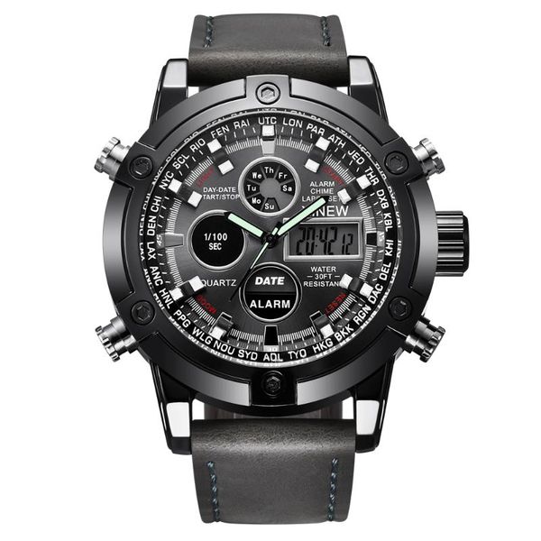 wristwatches xi watches mens leather chronograph men big dual time waterproof digital watch vintage montre homme de marque, Slivery;brown
wristwatches xi watches mens leather chronograph men big dual time waterproof digital watch vintage montre homme de marque, Slivery;brown