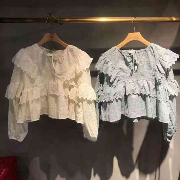 fashion hollow out hook flower blouse woman shirts sweet fungus decoration womens spring long sleeve blusas mujer 210514, White
fashion hollow out hook flower blouse woman shirts sweet fungus decoration womens spring long sleeve blusas mujer 210514, White