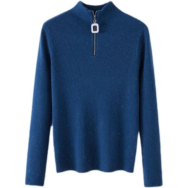 women's sweaters 2021 autumn and winter semi-high lead zip set sweater female tie body brightening long sleeve knitting, White;black
women's sweaters 2021 autumn and winter semi-high lead zip set sweater female tie body brightening long sleeve knitting, White;black