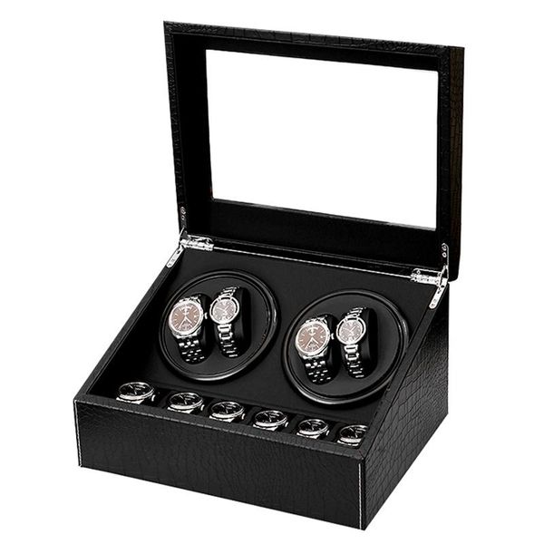 watch boxes & cases winding leather winder motor sautomatic jewelry display cabinet box battery winders remontoir, Black;blue
watch boxes & cases winding leather winder motor sautomatic jewelry display cabinet box battery winders remontoir, Black;blue