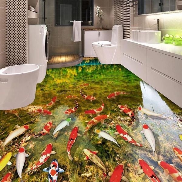 custom floor self-adhesive sticker mural paintings 3d lake fish kitchen bathroom wall paper wallpaper decor waterproof wallpapers
custom floor self-adhesive sticker mural paintings 3d lake fish kitchen bathroom wall paper wallpaper decor waterproof wallpapers