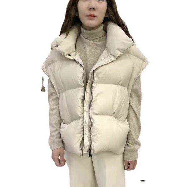 korea 2021 autumn winter versatile solid color leisure loose down vest warm women's clothes, Black;white
korea 2021 autumn winter versatile solid color leisure loose down vest warm women's clothes, Black;white