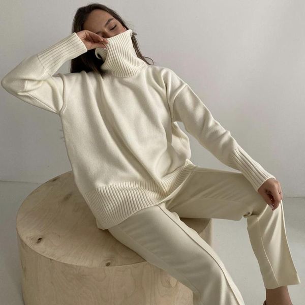 women's sweaters women turtle neck cashmere winter sweater for 2021 elegant thick warm female knitted pullover loose basic knitwear jum, White;black
women's sweaters women turtle neck cashmere winter sweater for 2021 elegant thick warm female knitted pullover loose basic knitwear jum, White;black