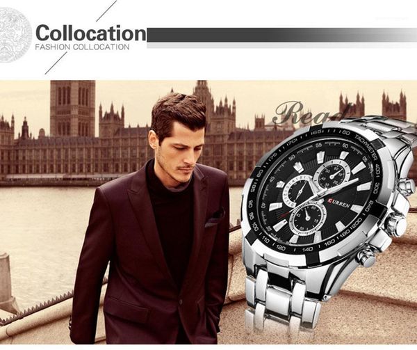 wristwatches luxury custom business quartz men's watch stainless steel leisure waterproof band with shopping cart, Slivery;brown
wristwatches luxury custom business quartz men's watch stainless steel leisure waterproof band with shopping cart, Slivery;brown
