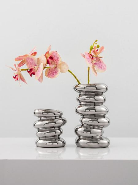 vases light luxury chinese style living room electroplated silver ceramic vase decoration model dining table creative strange
vases light luxury chinese style living room electroplated silver ceramic vase decoration model dining table creative strange