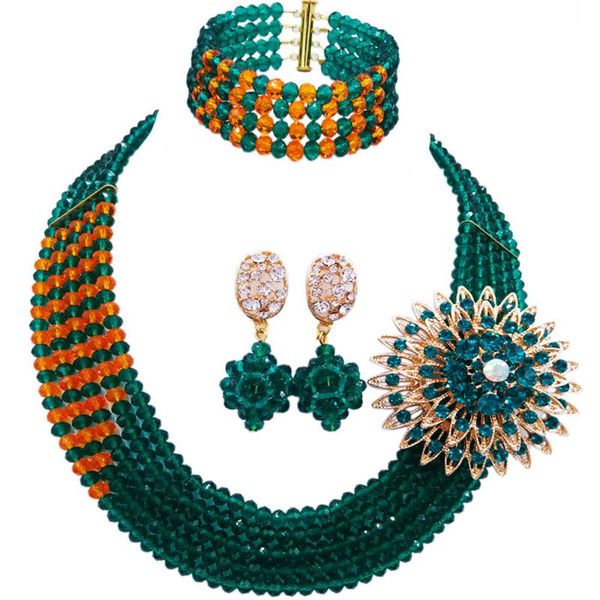 earrings & necklace teal green army orange costume african beads jewelry set nigerian wedding crystal bridal sets 5jz08, Silver
earrings & necklace teal green army orange costume african beads jewelry set nigerian wedding crystal bridal sets 5jz08, Silver