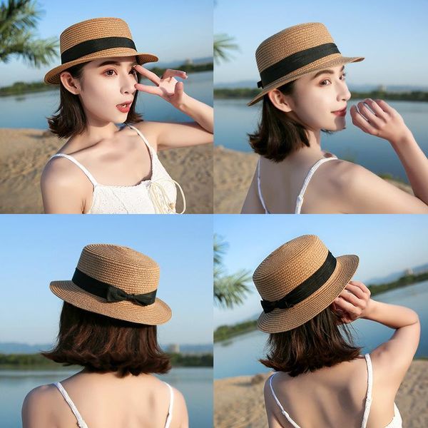 wide brim hats simple summer parent-child beach hat female casual panama lady brand women flat bowknot straw cap girls sun, Blue;gray
wide brim hats simple summer parent-child beach hat female casual panama lady brand women flat bowknot straw cap girls sun, Blue;gray