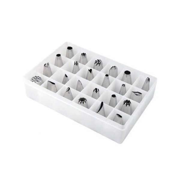 cake tools 24 pcs decoration tips set professional stainless steel piping/dispenser nozzle kit reusable for cakes cupcakes cookies pas
cake tools 24 pcs decoration tips set professional stainless steel piping/dispenser nozzle kit reusable for cakes cupcakes cookies pas