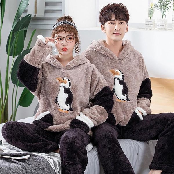 men's tracksuits 2021winter couple pajamas women men thicken cartoon pyjamas hooded sleepwear coral fleece pijama soft homewear pajama, Gray
men's tracksuits 2021winter couple pajamas women men thicken cartoon pyjamas hooded sleepwear coral fleece pijama soft homewear pajama, Gray