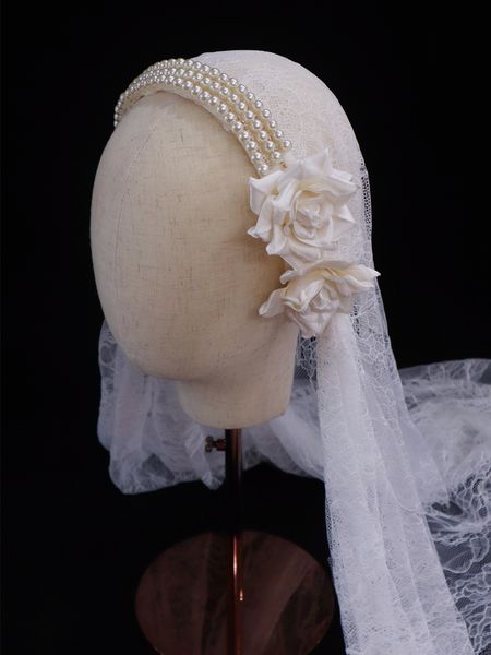 vintage lace wedding veil with hand made flowers pearls bridal veils accessories, Black
vintage lace wedding veil with hand made flowers pearls bridal veils accessories, Black