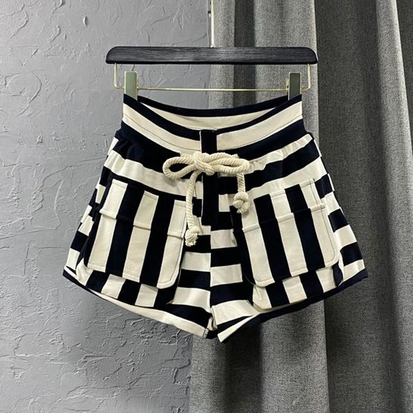 women's shorts women stripe printing pocket high waist bandage easy elastic casual short pants lady elegant drawstring wild, White;black
women's shorts women stripe printing pocket high waist bandage easy elastic casual short pants lady elegant drawstring wild, White;black