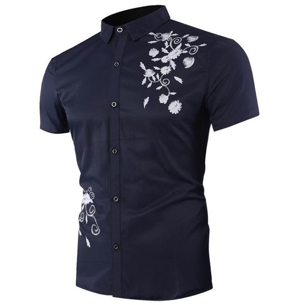 mens short shirt fashion small floral sleeve slim blouse male casual shirts summer arrival men's, White;black
mens short shirt fashion small floral sleeve slim blouse male casual shirts summer arrival men's, White;black