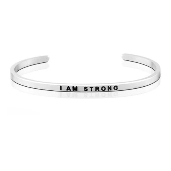 bangle 4mm i am strong 2021 trend quotes mantra bracelets 316l stainless steel open cuff inspirational jewelry, Black
bangle 4mm i am strong 2021 trend quotes mantra bracelets 316l stainless steel open cuff inspirational jewelry, Black