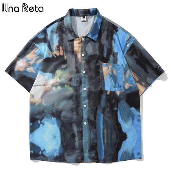 una reta loose men's shirt 2021 summer turn-down collar men hip hop harujuku graffiti print shirts for casual, White;black
una reta loose men's shirt 2021 summer turn-down collar men hip hop harujuku graffiti print shirts for casual, White;black