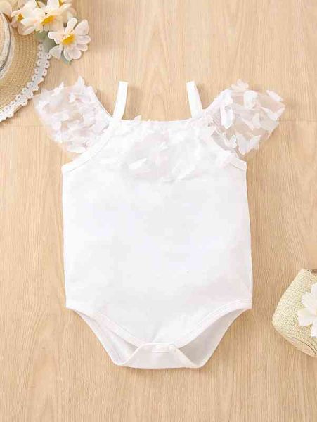 baby contrast butterfly applique mesh cold shoulder bodysuit she, Blue
baby contrast butterfly applique mesh cold shoulder bodysuit she, Blue