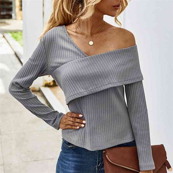 women one shoulder long sleeve t shirt casual solid knitted slim autumn women's t-shirt fall tee streetwear clubwear 210520, White
women one shoulder long sleeve t shirt casual solid knitted slim autumn women's t-shirt fall tee streetwear clubwear 210520, White