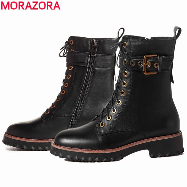 morazora nature genuine leather boots women shoes zip buckle light sole autumn winter boots fashion ankle boots female shoe 210506, Black
morazora nature genuine leather boots women shoes zip buckle light sole autumn winter boots fashion ankle boots female shoe 210506, Black