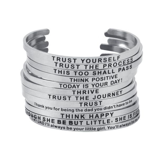 bangle 316l stainless steel engraved silver positive inspirational quote cuff mantra bracelet for women, Black
bangle 316l stainless steel engraved silver positive inspirational quote cuff mantra bracelet for women, Black