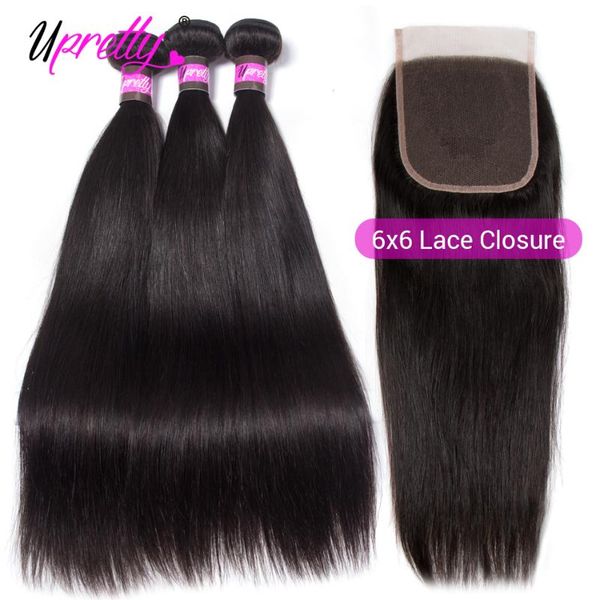 human hair bulks upretty brazilian straight bundles with closure pre plucked 6x6 lace 3, Black 
human hair bulks upretty brazilian straight bundles with closure pre plucked 6x6 lace 3, Black