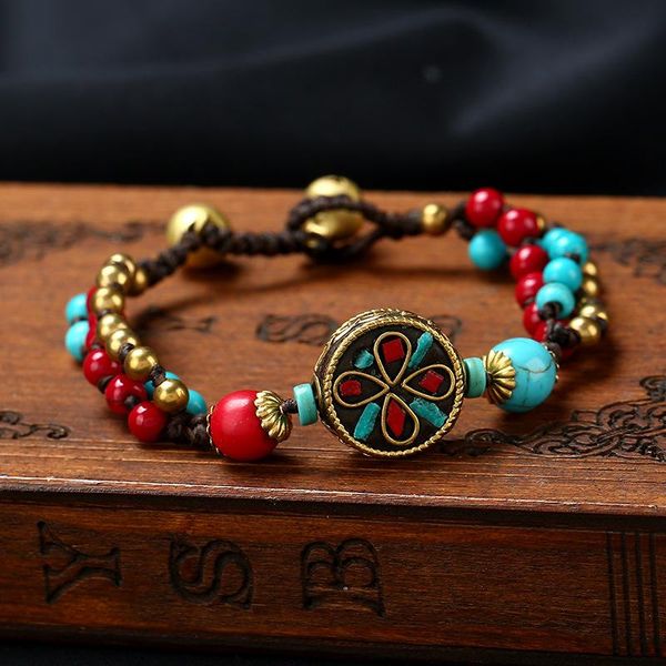 charm bracelets retro ethnic nepalese bead wax rope bracelet european and american hand-woven ladies bohemia jewelry, Golden;silver
charm bracelets retro ethnic nepalese bead wax rope bracelet european and american hand-woven ladies bohemia jewelry, Golden;silver