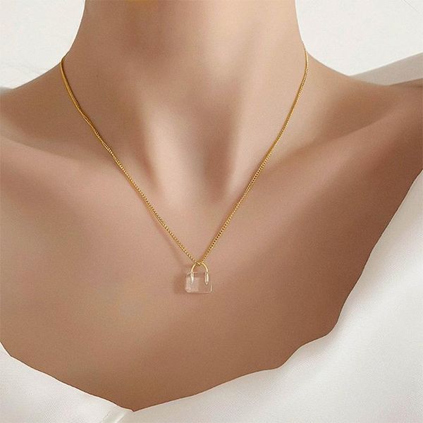 chokers allme personality transparent arcylic lock pendant necklace for women gold linked chain bag-shaped necklaces gifts, Golden;silver
chokers allme personality transparent arcylic lock pendant necklace for women gold linked chain bag-shaped necklaces gifts, Golden;silver