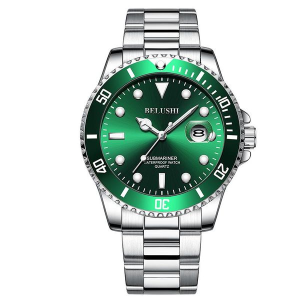 wristwatches fashion business leisure watch luminous waterproof quartz green water ghost men's for 2021, Slivery;brown
wristwatches fashion business leisure watch luminous waterproof quartz green water ghost men's for 2021, Slivery;brown