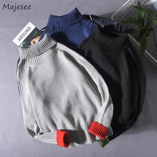 men's sweaters pullover men turtleneck patchwork leisure knitted couple fall warm korean style simple harajuku ulzzang teenagers, White;black
men's sweaters pullover men turtleneck patchwork leisure knitted couple fall warm korean style simple harajuku ulzzang teenagers, White;black