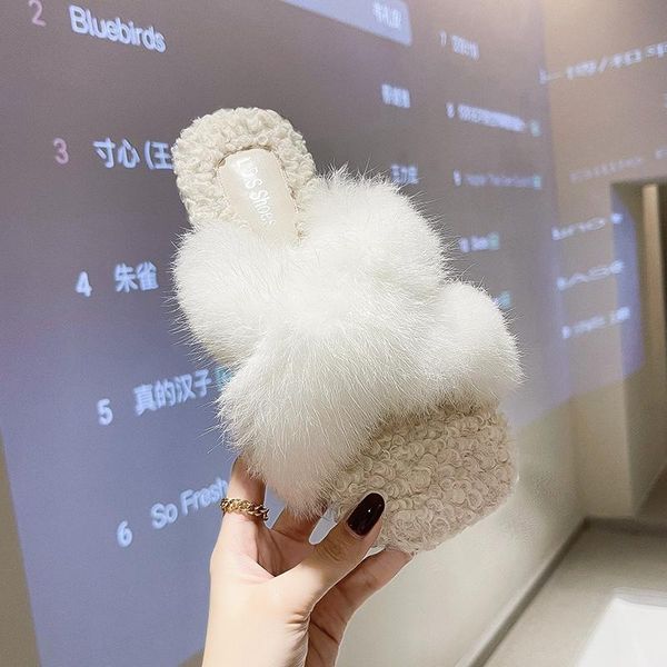slippers fur 2021 cute cartoon furry slides women winter warm plush home fluffy cotton house shoes, Black
slippers fur 2021 cute cartoon furry slides women winter warm plush home fluffy cotton house shoes, Black