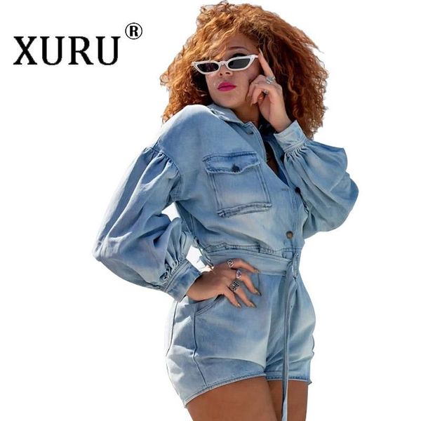 women's jumpsuits & rompers xuru 2021 autumn denim jumpsuit europe and america fashion belt button, Black;white
women's jumpsuits & rompers xuru 2021 autumn denim jumpsuit europe and america fashion belt button, Black;white