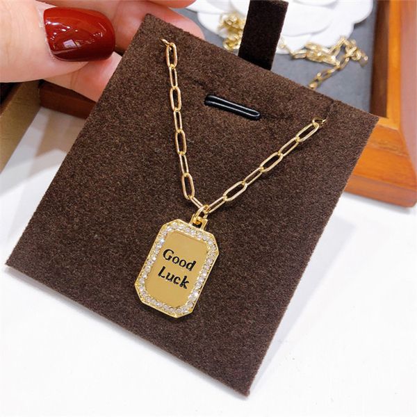 new square diamond pendant good luck necklace niche net red jewelry women's fashion clavicle chain accessories, Silver
new square diamond pendant good luck necklace niche net red jewelry women's fashion clavicle chain accessories, Silver