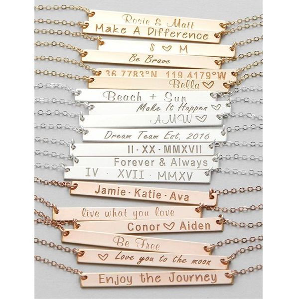 pendant necklaces custom bar necklace personalized name roman numerals wedding date christmas bridesmaid gift silver rose gold
pendant necklaces custom bar necklace personalized name roman numerals wedding date christmas bridesmaid gift silver rose gold