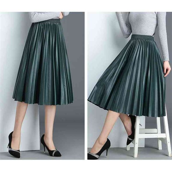 8 colors available spring arrival ladies skirts organ pleated elegant high waist leather 210527, Black
8 colors available spring arrival ladies skirts organ pleated elegant high waist leather 210527, Black