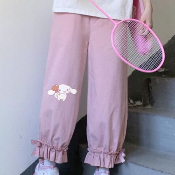 women's pants & capris women summer preppy style pant japanese sweet girl cute lace korean loose wild casual straight wide leg harajuku, Black;white
women's pants & capris women summer preppy style pant japanese sweet girl cute lace korean loose wild casual straight wide leg harajuku, Black;white