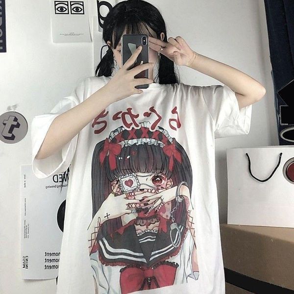 korean harajuku summer women t shirts short sleeve plus size loose dropshipping vintage punk anime cartoon print clothing, White
korean harajuku summer women t shirts short sleeve plus size loose dropshipping vintage punk anime cartoon print clothing, White