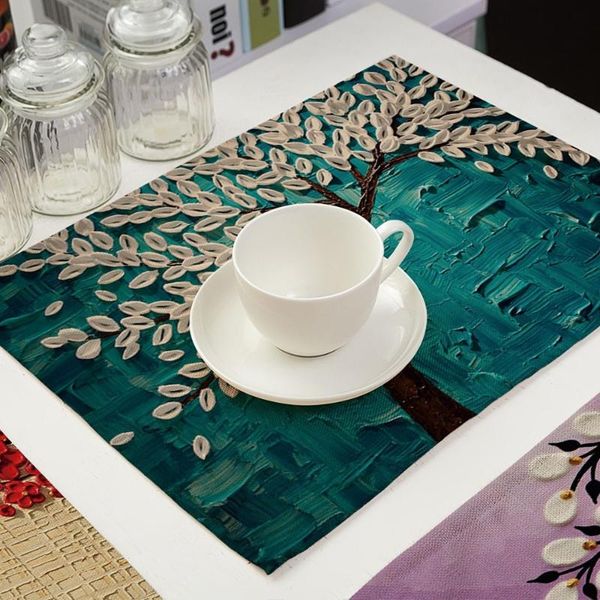 kitchen table mats oil painting pattern polyester placemat mat bowl dining tableware pad for cloth
kitchen table mats oil painting pattern polyester placemat mat bowl dining tableware pad for cloth