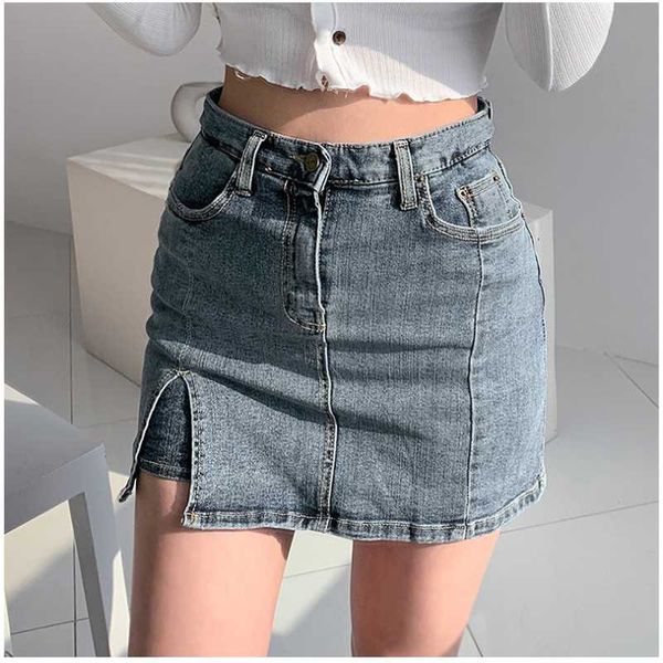 skirts 2021 summer fashion high-waist denim skirt female korean chic short with lining split-end women's hip, Black
skirts 2021 summer fashion high-waist denim skirt female korean chic short with lining split-end women's hip, Black