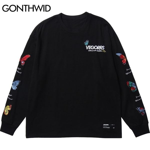 gonthwid harajuku embroidery butterfly long sleeve tshirts mens casual streetwear tees shirts hip hop o-neck outwear 210410, White;black
gonthwid harajuku embroidery butterfly long sleeve tshirts mens casual streetwear tees shirts hip hop o-neck outwear 210410, White;black