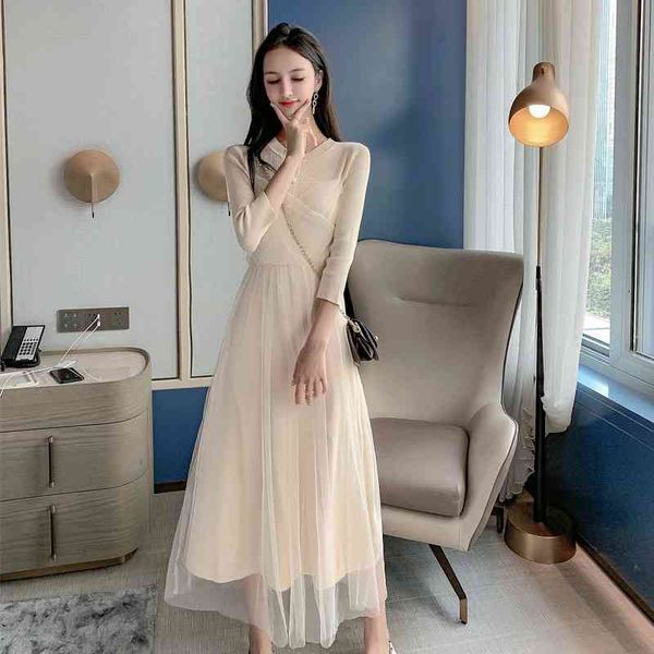 autumn elegant mesh knitted dress for women long sleeve patchwork sweater dress women's casual female 210428, Black;gray
autumn elegant mesh knitted dress for women long sleeve patchwork sweater dress women's casual female 210428, Black;gray